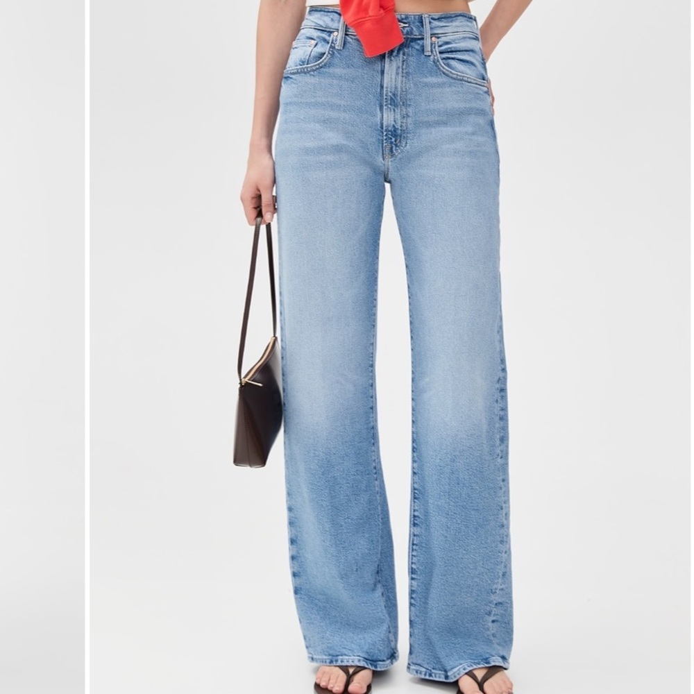 MOTHER SUPERIOR The Lasso Sneak High-Rise Wide-Leg Floral Fury Jeans - Picture 15 of 15